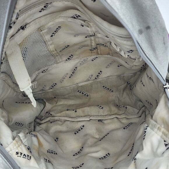 State Bags Kane Double Pocket Backpack Blue Metallic SOLD OUT - Picture 8 of 14